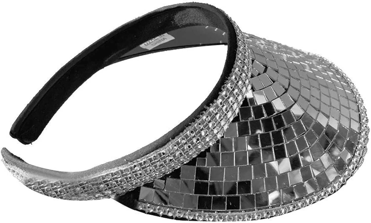 Disco Visor Disco Ball Festival Visor Rhinestone Visors Hat for Women Disco Visor Bling Visor Visor Rhinestone SunVisor, Without Streamlined
