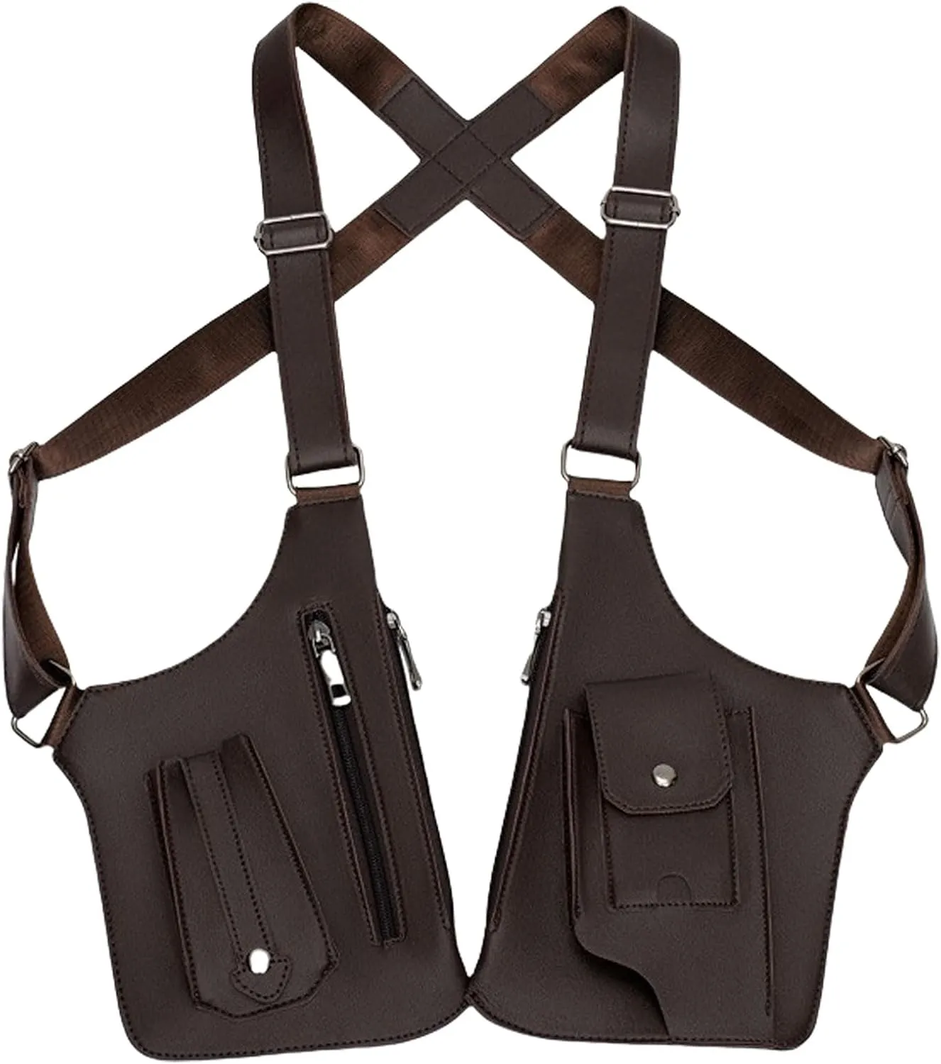 Double Shoulder Armpit Bag,Double Shoulder Strap Multi-pocket Outdoor Anti-Theft Tactical Bag,Tactical Shoulder Bag