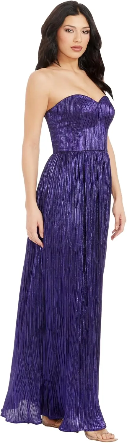 Dress the Population Women's Audrina Fit and Flare Midi Dress