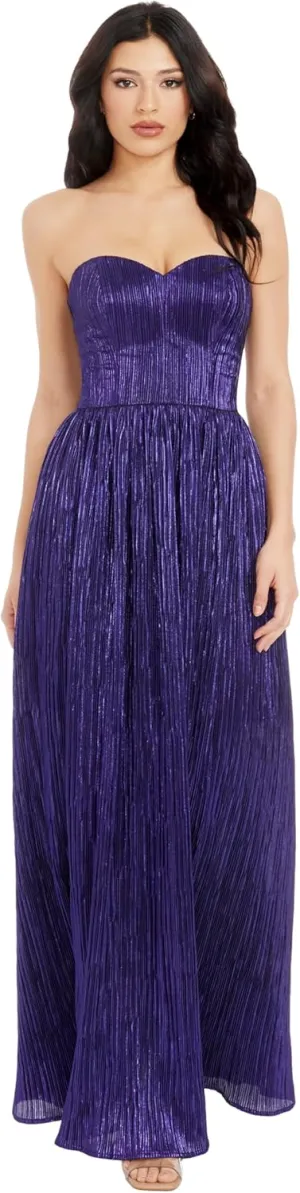 Dress the Population Women's Audrina Fit and Flare Midi Dress