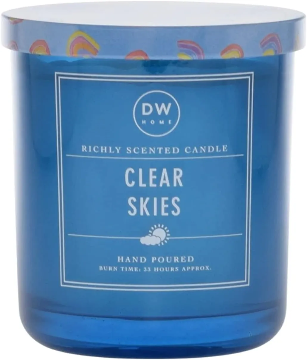 DW Home Favorites Signature Painterly Collection Richly Scented Candle Medium Single Wick Hand Poured 9 Oz (Clear Skies)