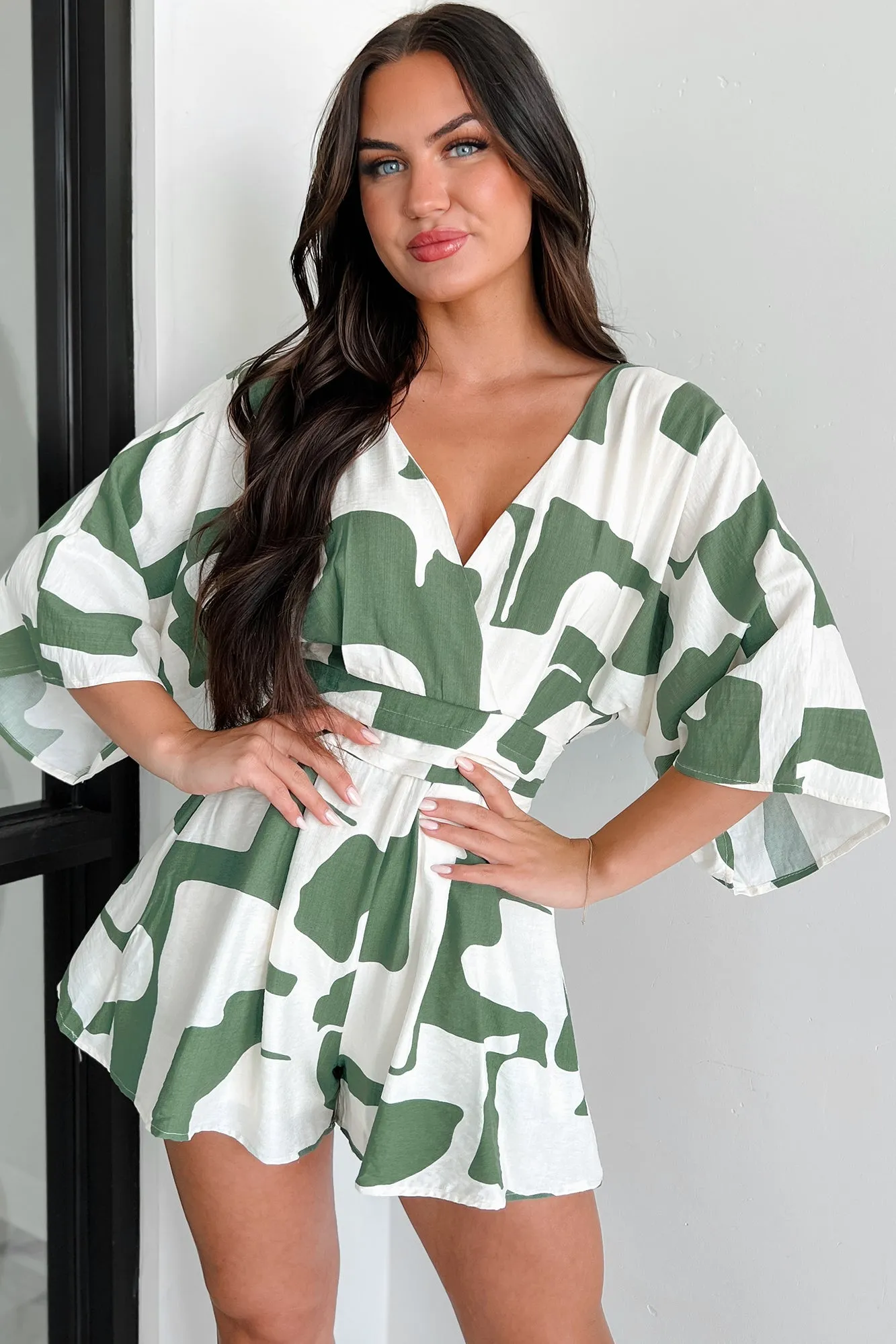 Elevated Vision Printed Romper (Green)