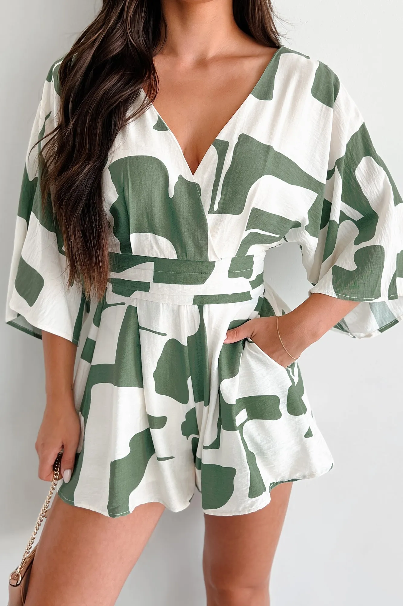 Elevated Vision Printed Romper (Green)
