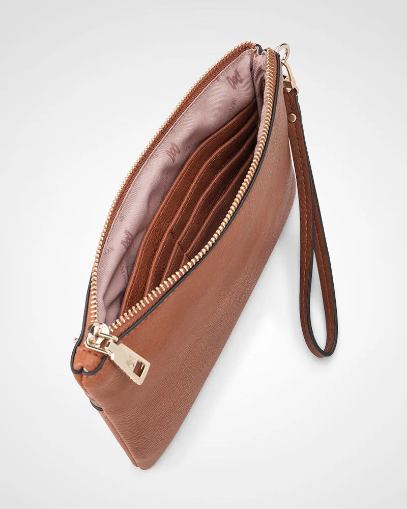 Eliza Large Zip Pouch With Wrist Strap
