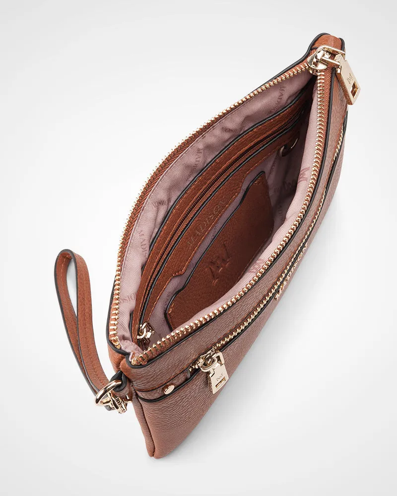 Eliza Large Zip Pouch With Wrist Strap