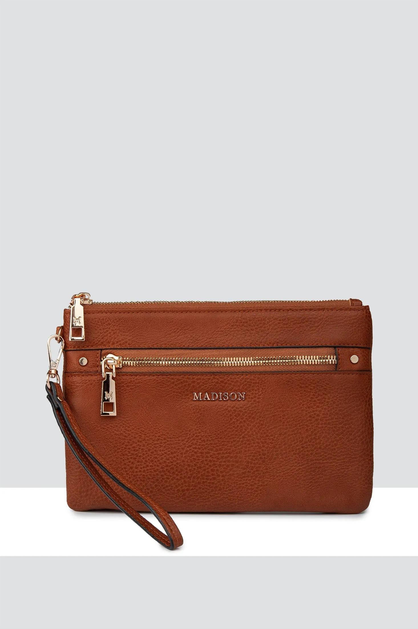 Eliza Large Zip Pouch With Wrist Strap