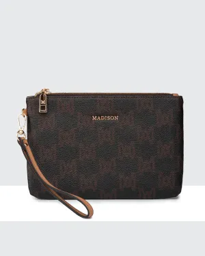 Eliza Large Zip Pouch With Wrist Strap