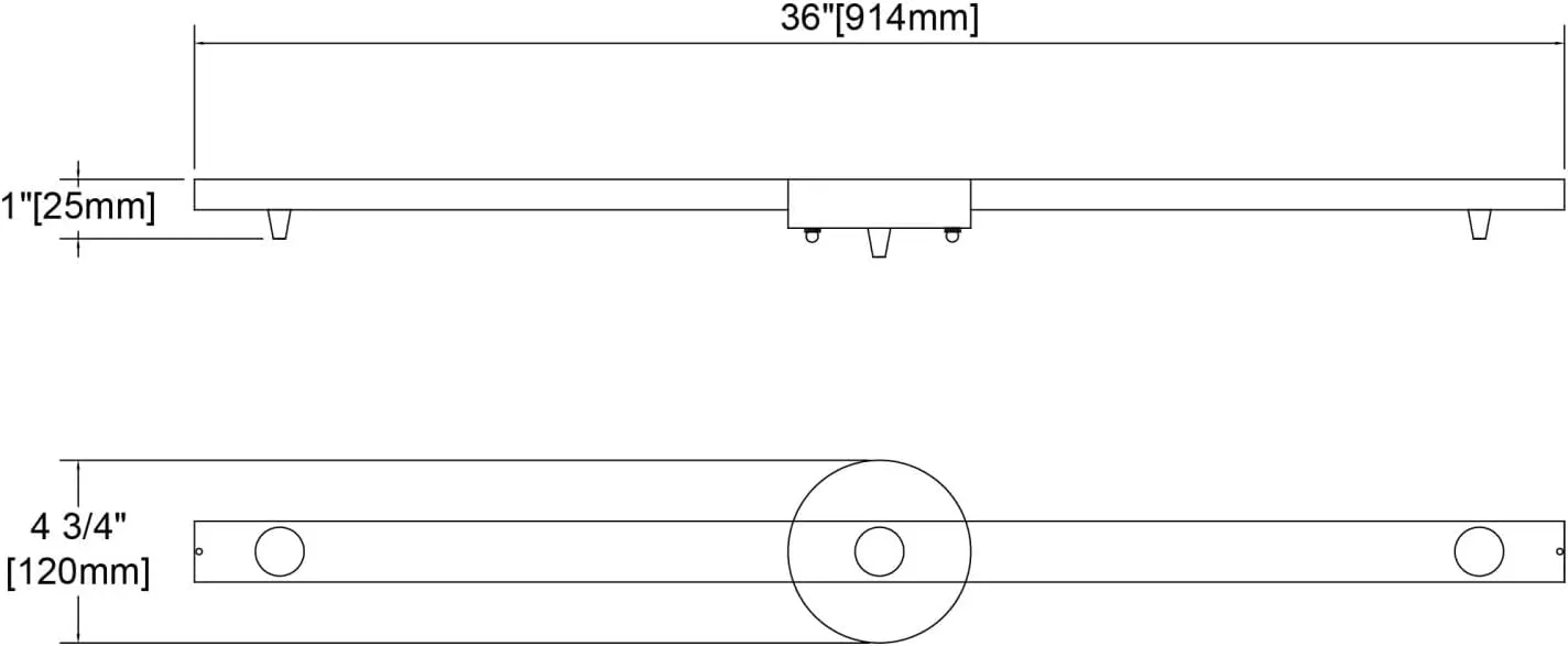 Elk Lighting Pendant Options 3-Hole Linear Bar for Pendants in Satin Brass