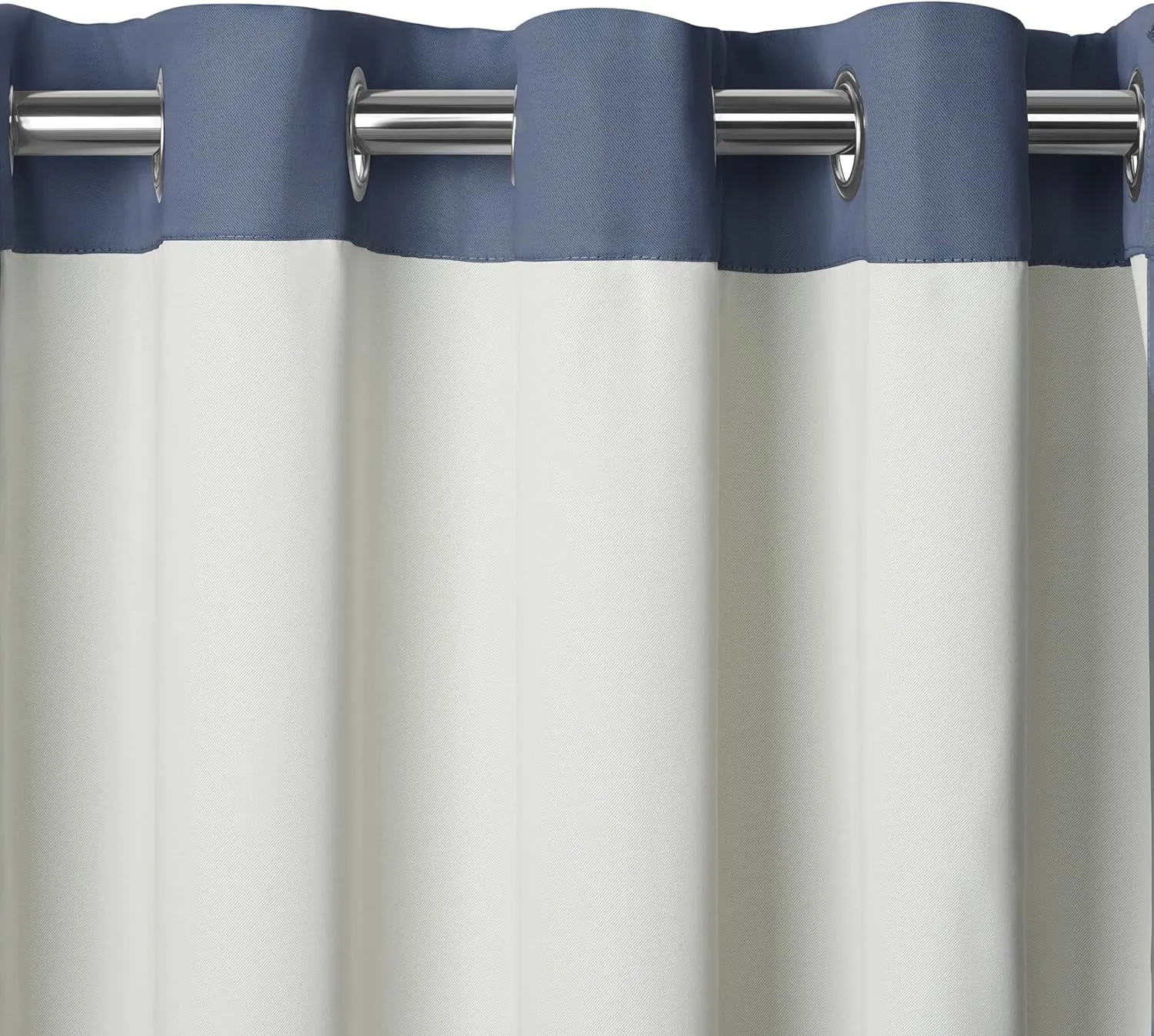 Elrene Home Fashions Madeline Juvenile Teen or Tween Grommet Window Curtain Drape, 52 in x 95 in (1 Panel), Navy