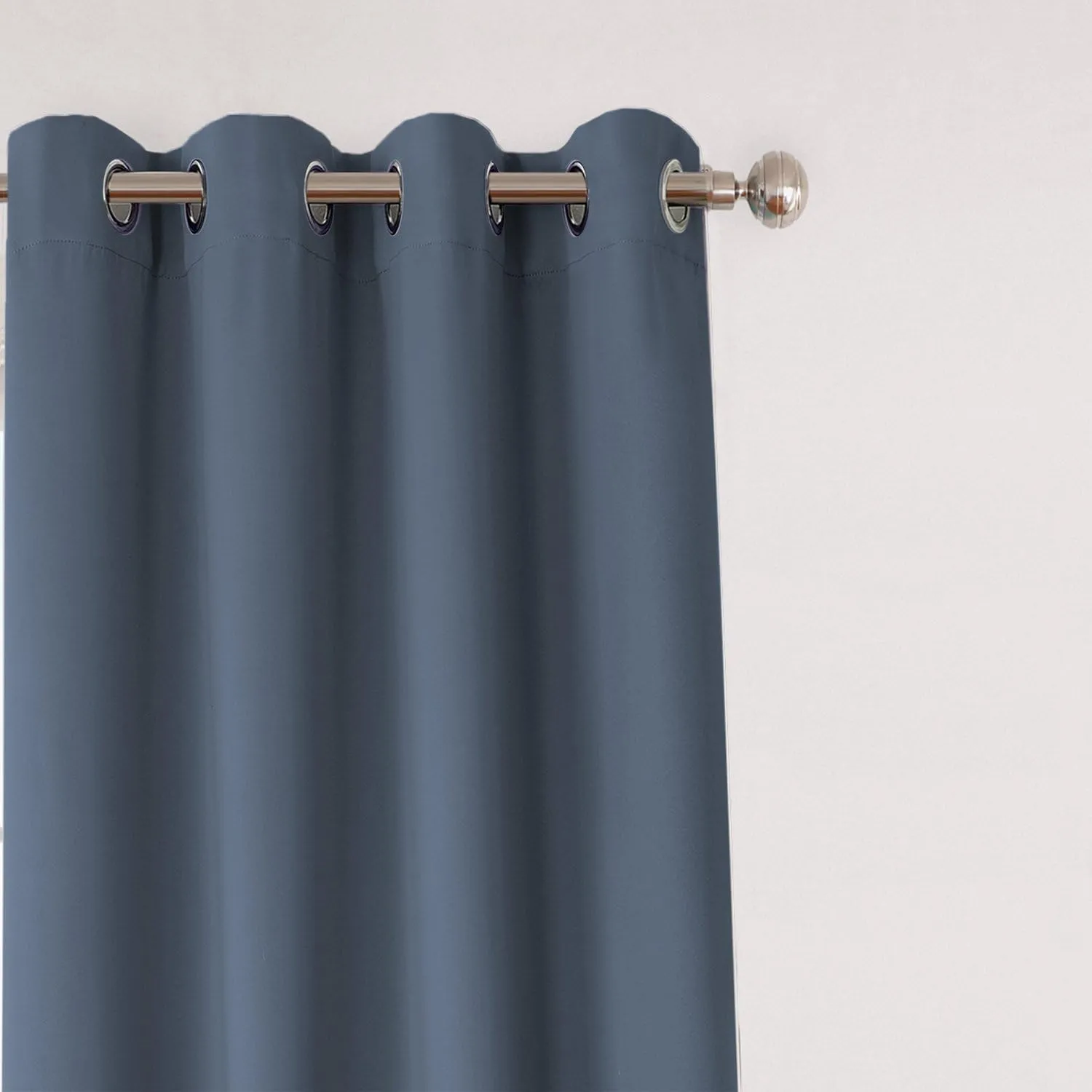 Elrene Home Fashions Madeline Juvenile Teen or Tween Grommet Window Curtain Drape, 52 in x 95 in (1 Panel), Navy