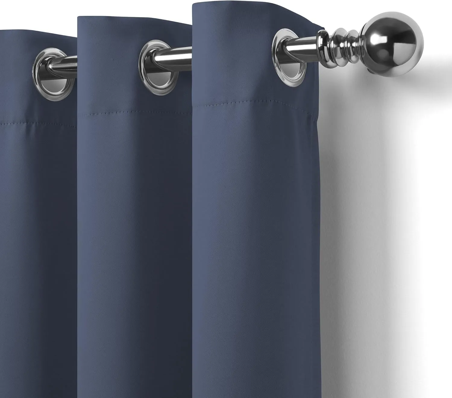 Elrene Home Fashions Madeline Juvenile Teen or Tween Grommet Window Curtain Drape, 52 in x 95 in (1 Panel), Navy