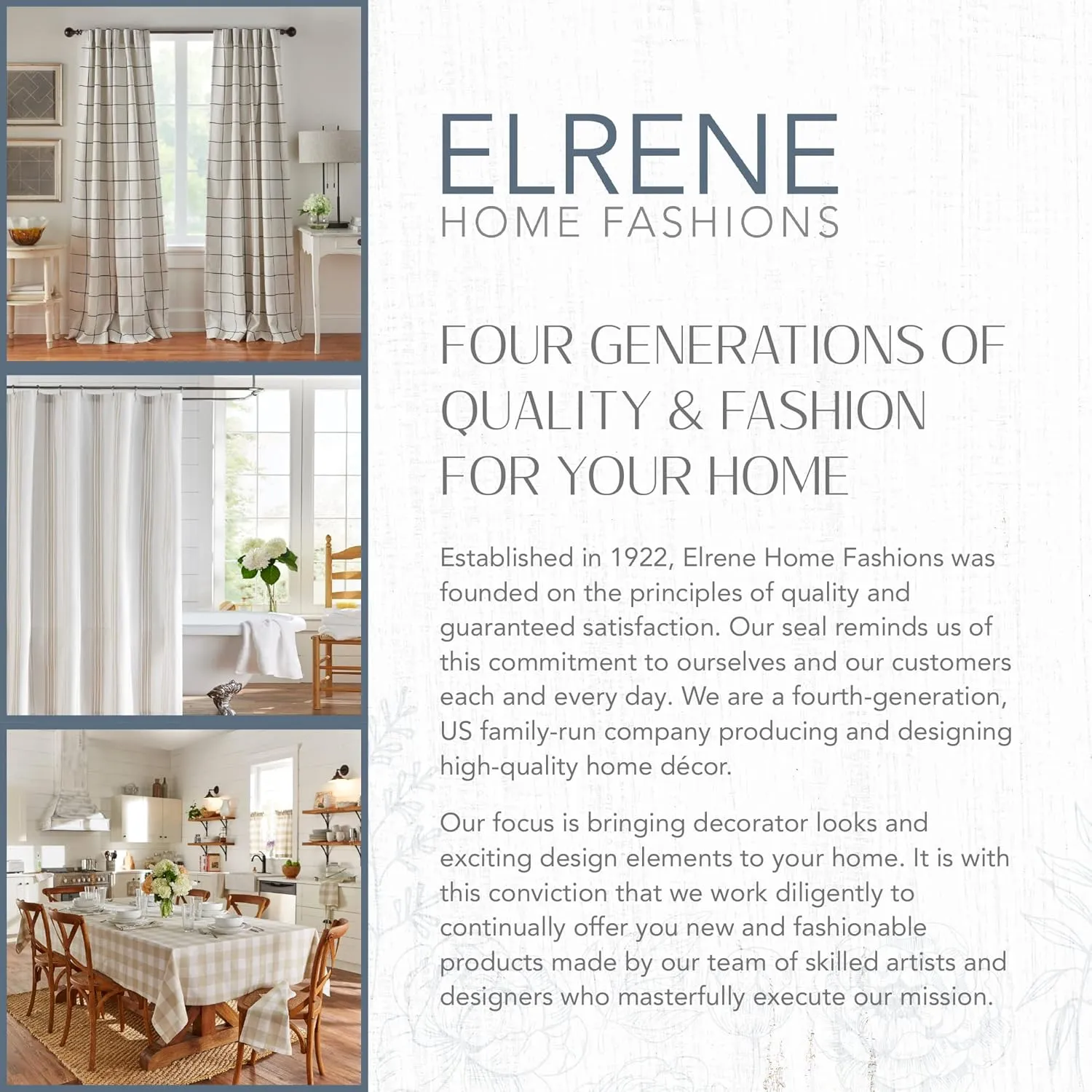 Elrene Home Fashions Villeroy & Boch La Classica Luxury Linen Fabric Napkin (Set of 4), 21"x21", Dove Gray