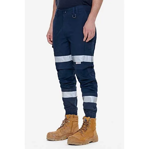 ELWD Mens Reflective Cuffed Work Pants