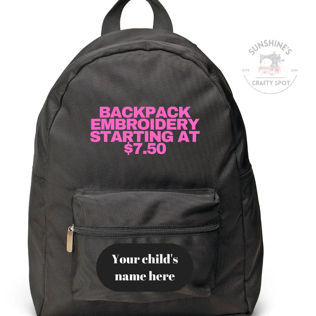 Embroidered Backpacks