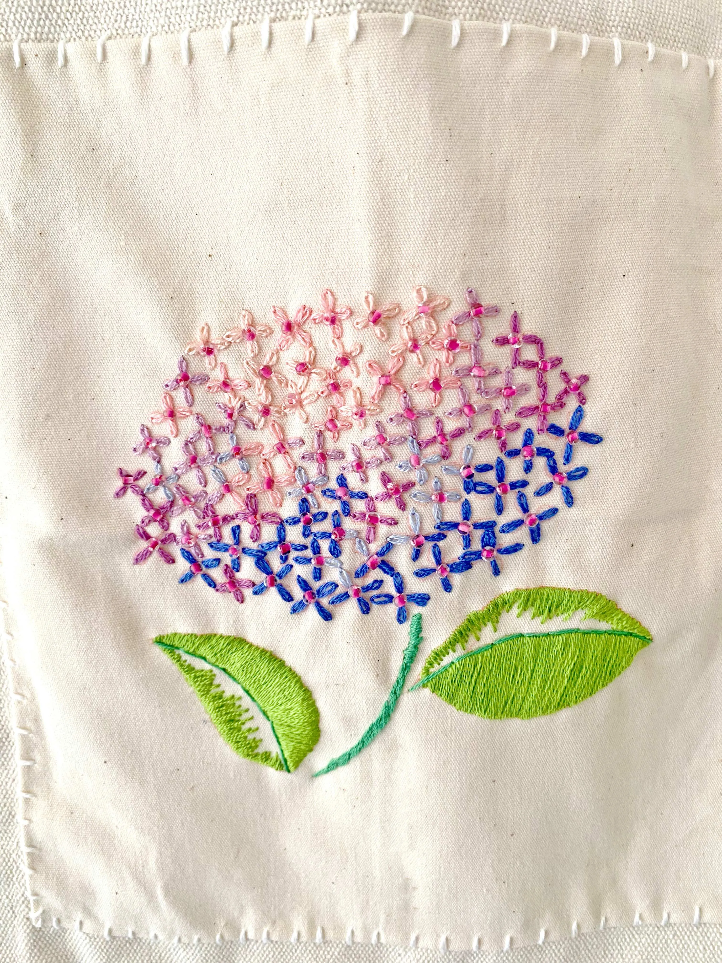 Embroidered Canvas Shoulder Bag