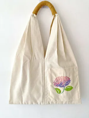 Embroidered Canvas Shoulder Bag
