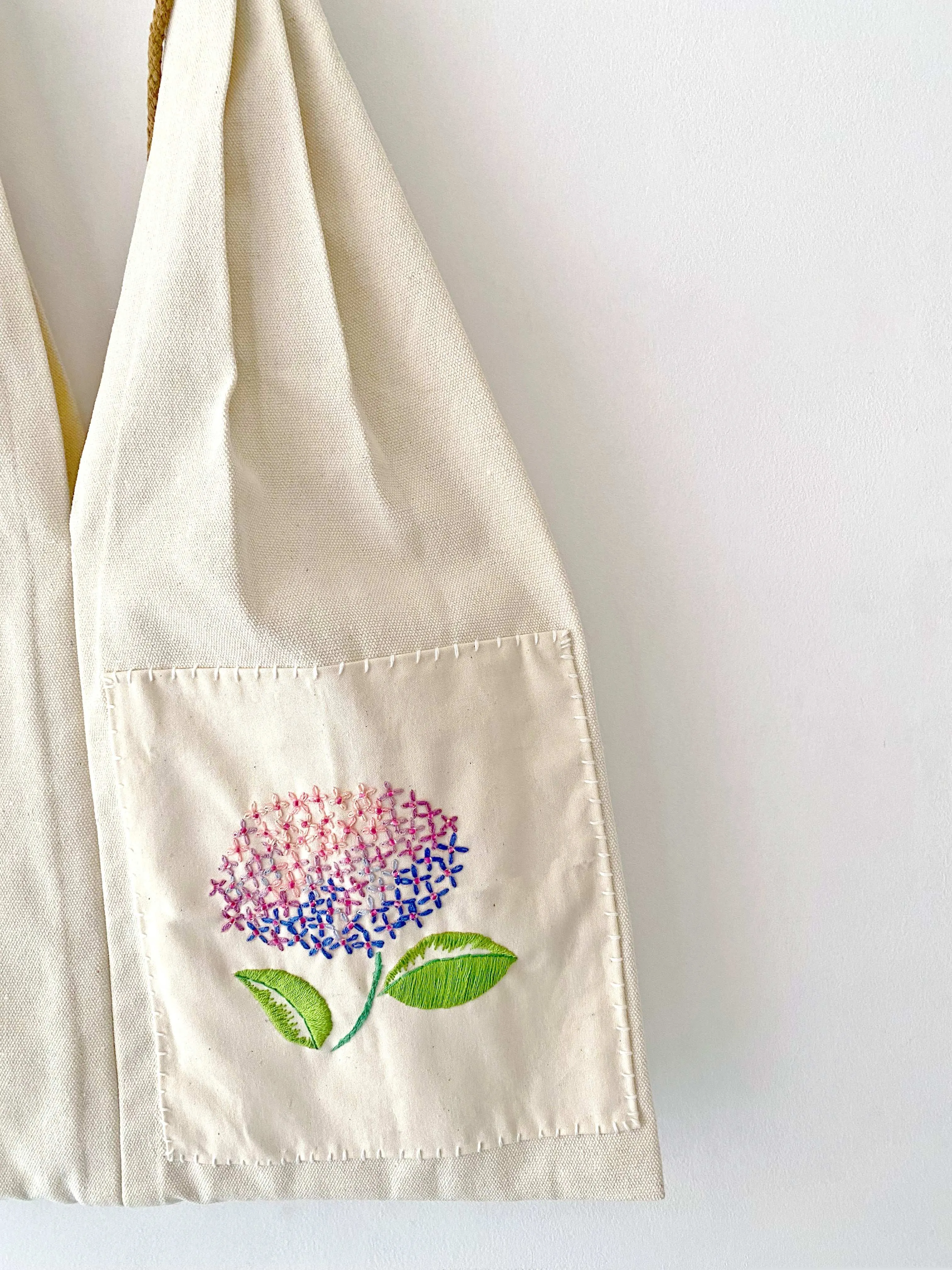 Embroidered Canvas Shoulder Bag