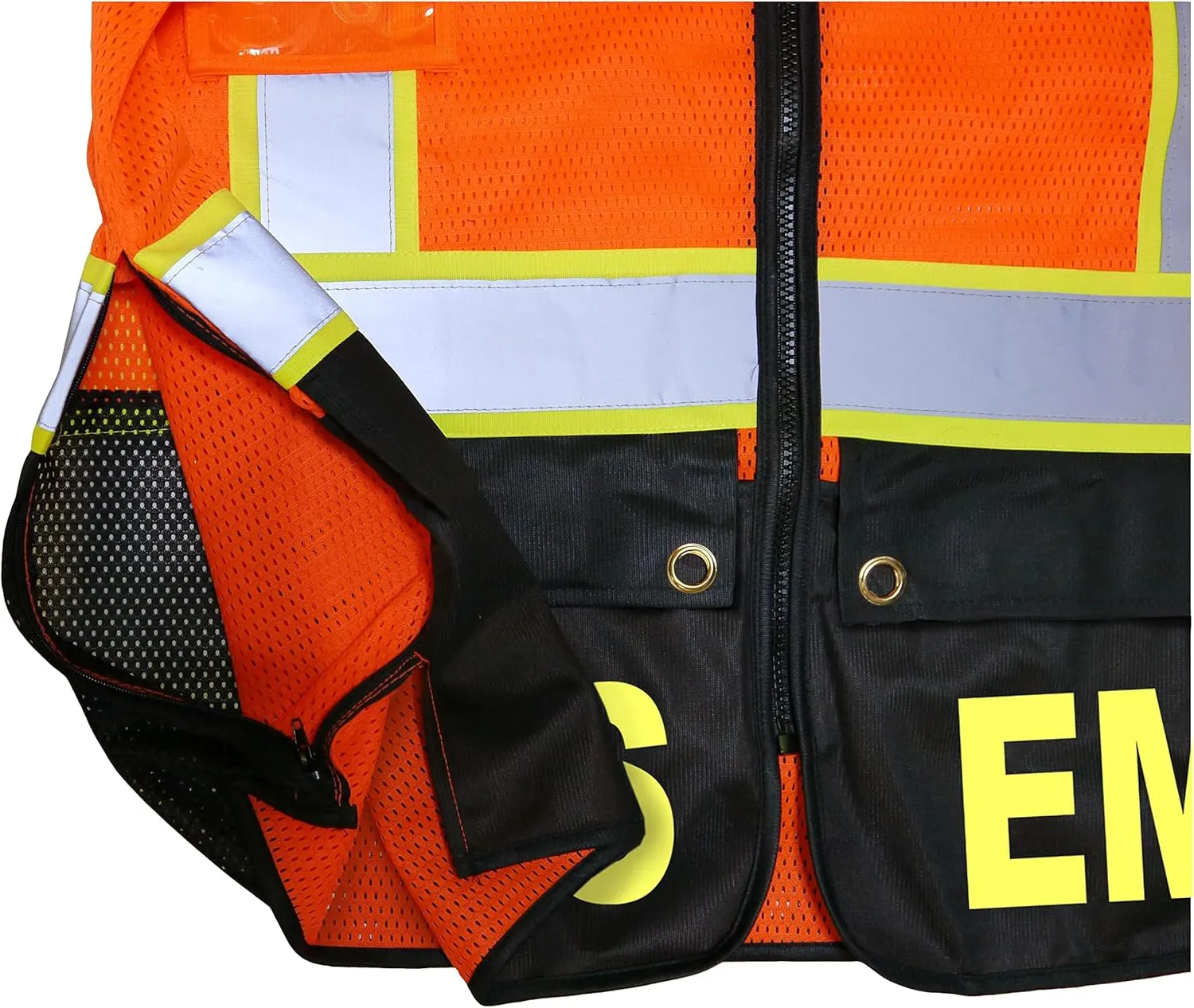 EMS Survivor Safety Vest, Type R Class 2, Reflective logos with Jumbo back pocket.