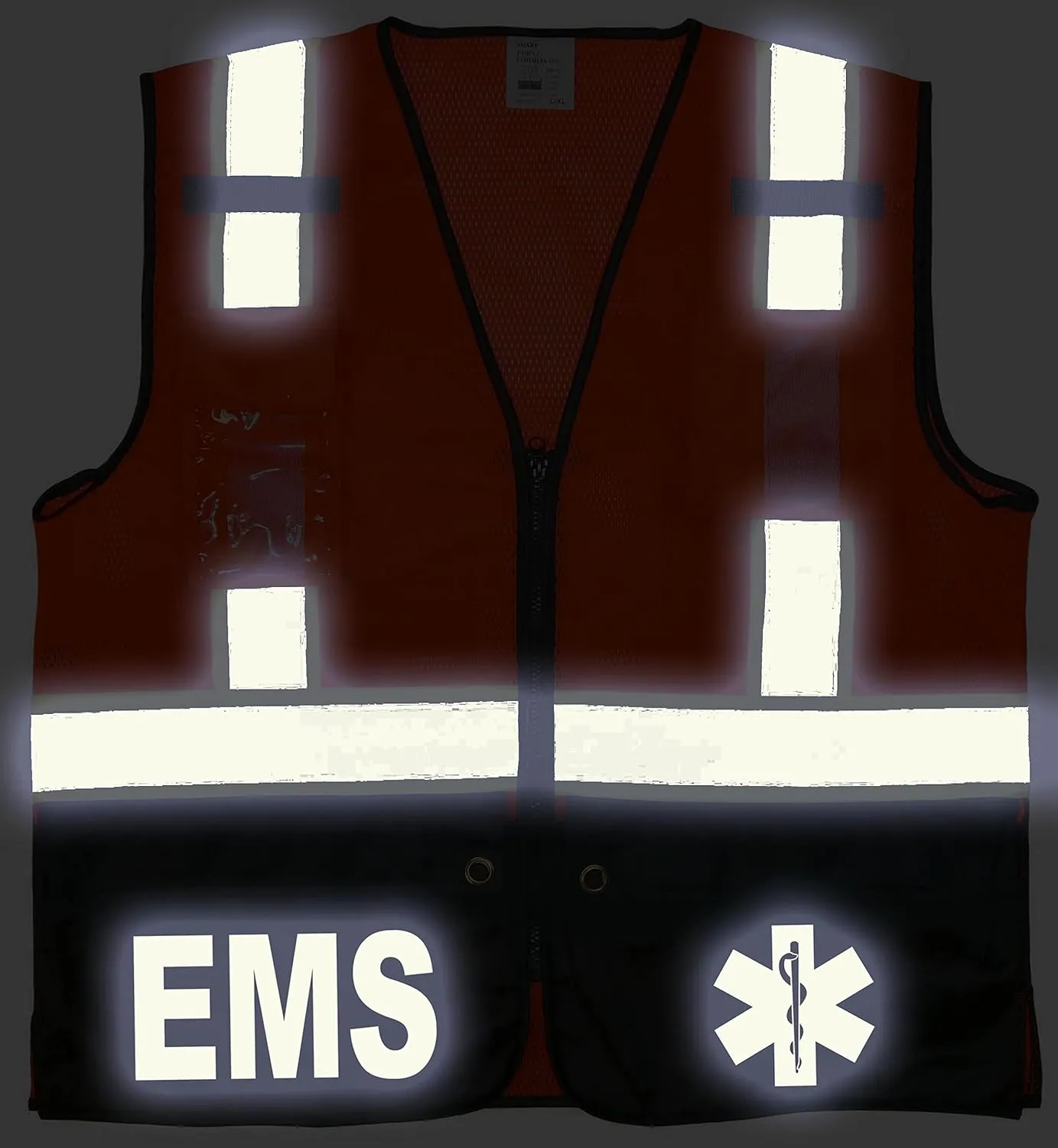 EMS Survivor Safety Vest, Type R Class 2, Reflective logos with Jumbo back pocket.