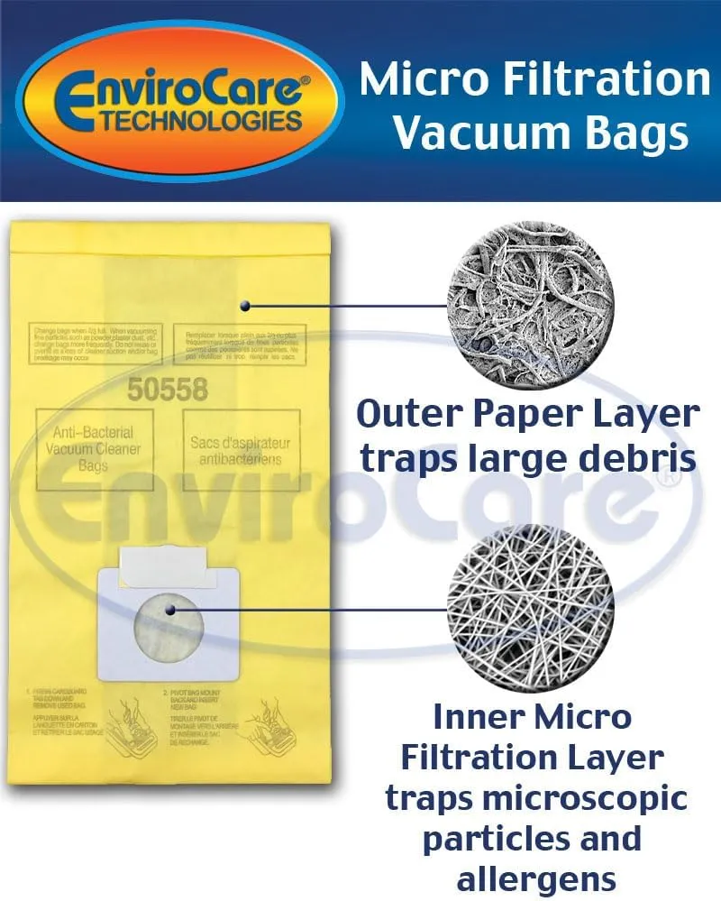 EnviroCare Replacement Vacuum Bags Designed to Fit Kenmore Canister Type C or Q 50555, 50558, 50557 and Panasonic Type C-5 18 pack