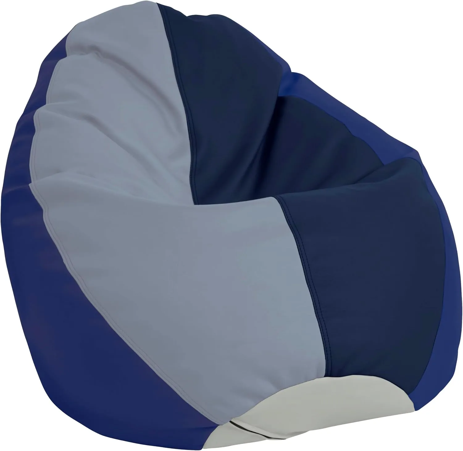 FDP SoftScape Dew Drop Bean Bag Chair with Supportive High-Back Design, For Kids, Teens and Adults, Alternative Seating for Dorms, Schools, Libraries, Daycares or Home- Navy/Powder Blue