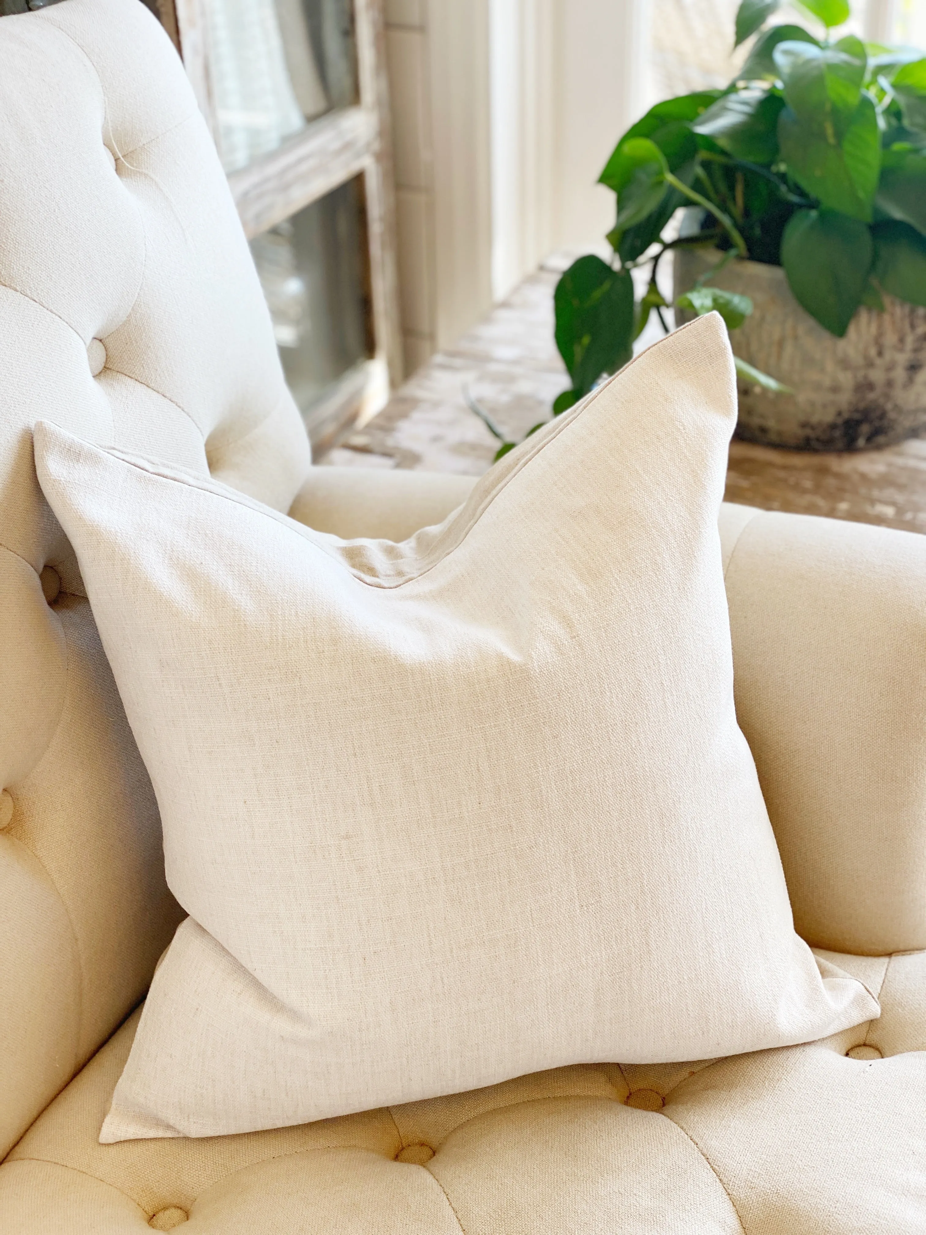 Flax Linen Pillow Cover