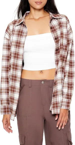Forever 21 Women's Oversized Flannel Shirt