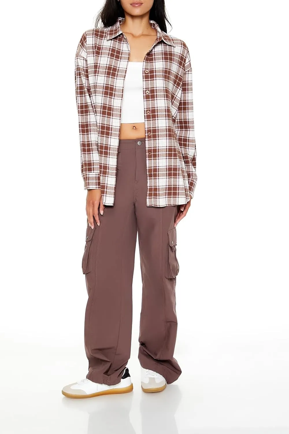 Forever 21 Women's Oversized Flannel Shirt
