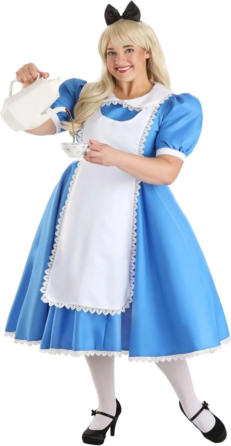 Fun Costumes Women's Supreme Costume Alice in Wonderland Dress, Blue, X-Small