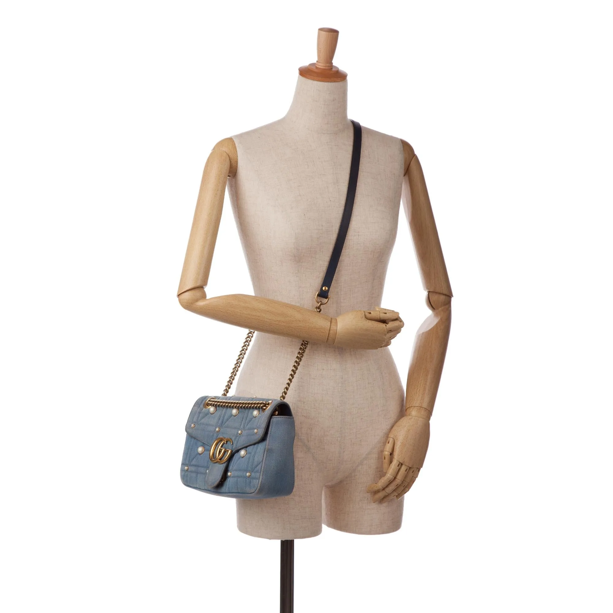 GG Crossbody Quick resolution Pearl Studded Marmont Urgent clearance (SHG-lB59yk) Gucci Matelasse