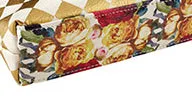 Gold Harlequin Pattern Oil Cloth Zipper Pouch