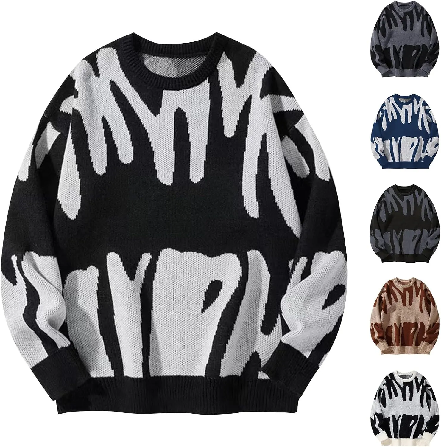 Grandpa Sweaters Oversized Long Sleeve Graphic Sweaters: Aztec Sweater Christmas Ugly Vintage Cardigan Sweatshirts