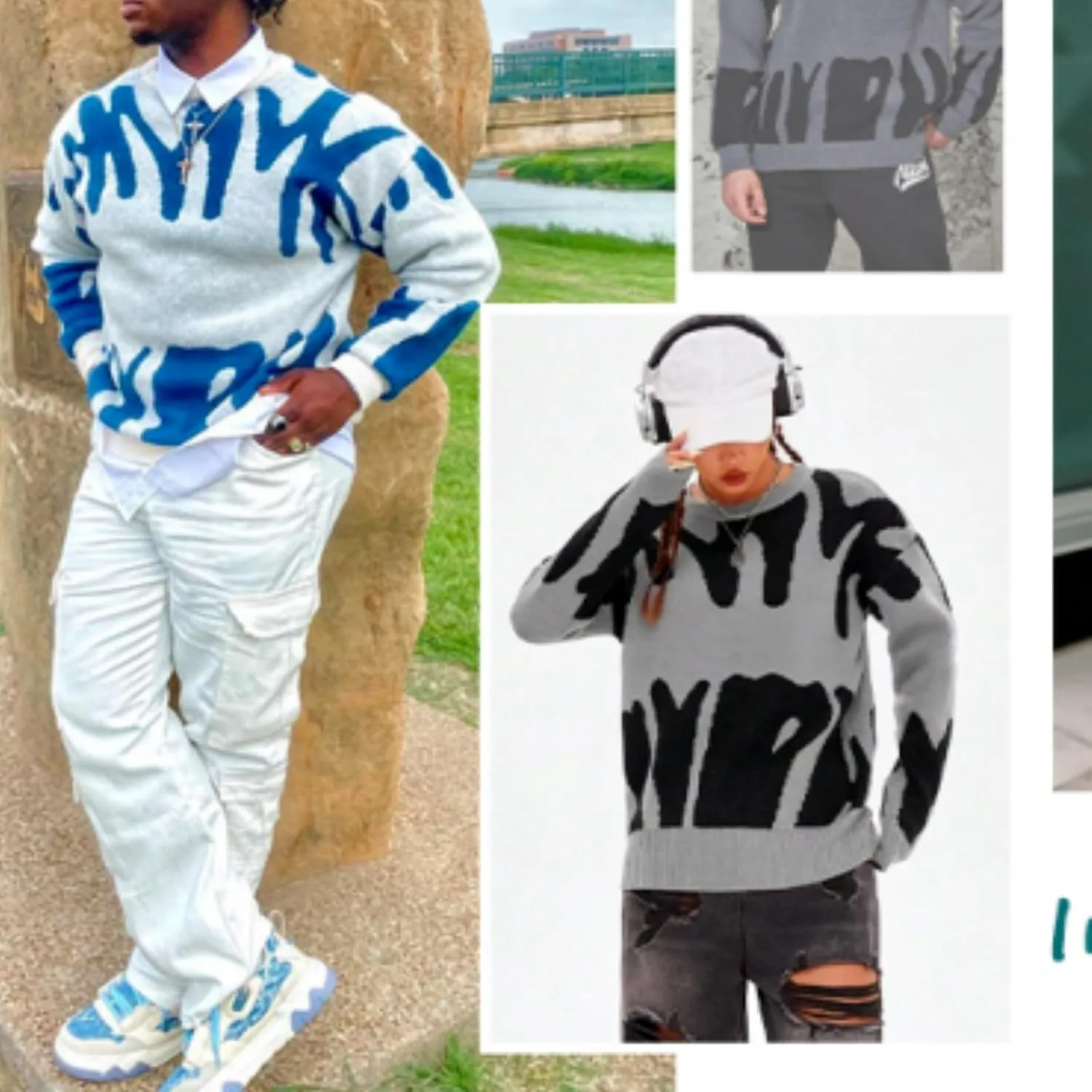 Grandpa Sweaters Oversized Long Sleeve Graphic Sweaters: Aztec Sweater Christmas Ugly Vintage Cardigan Sweatshirts