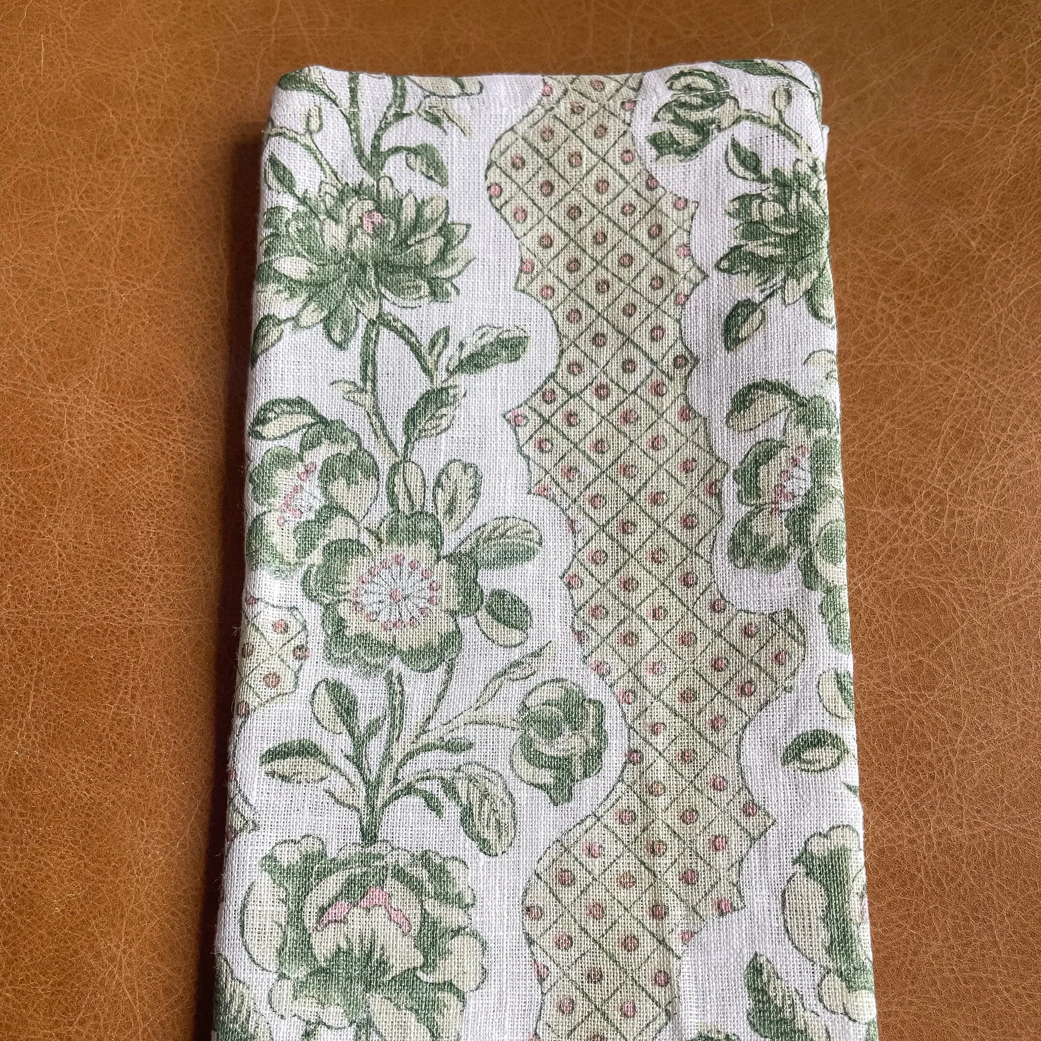 Green Blooming Trellis Napkins