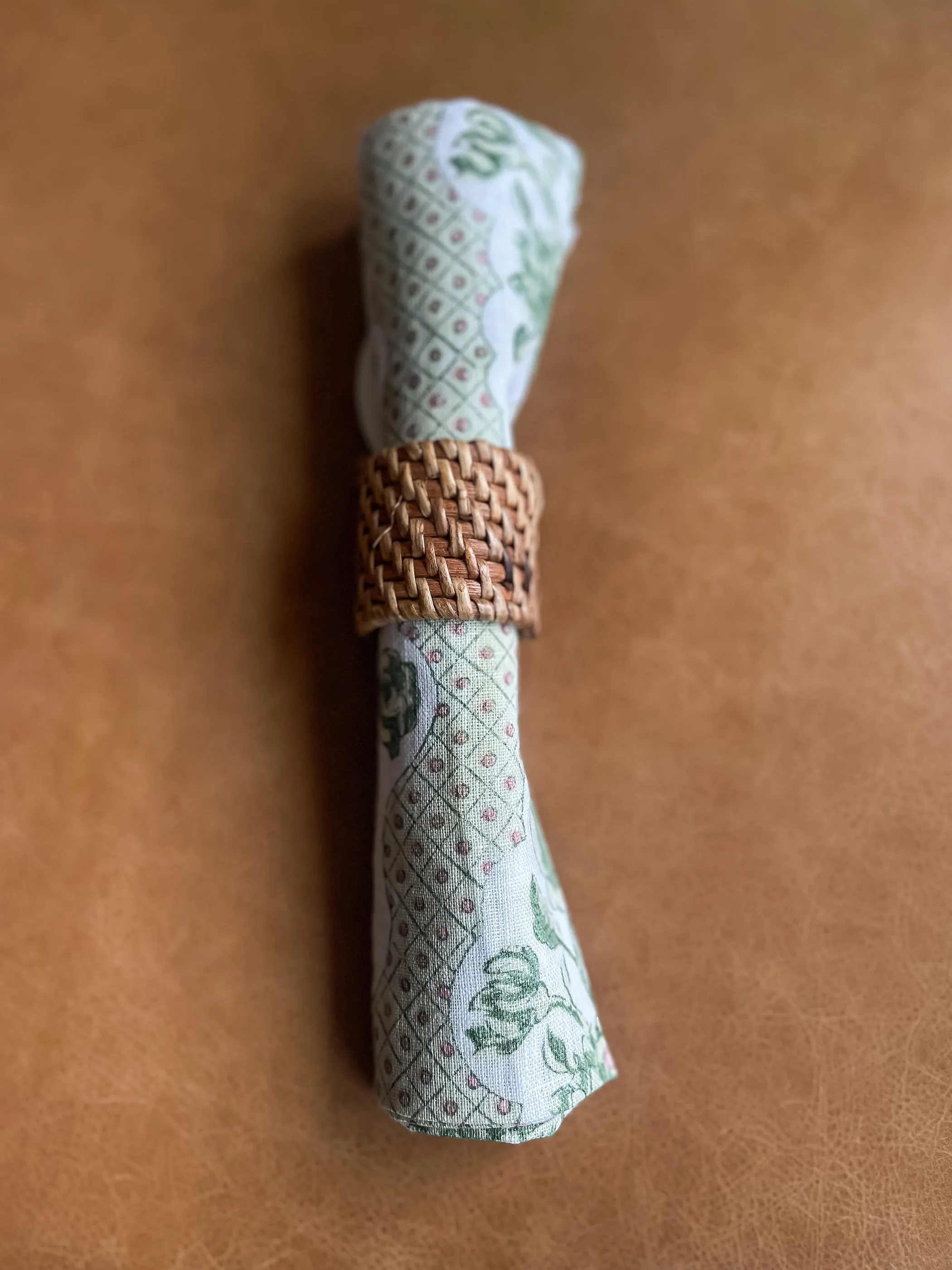 Green Blooming Trellis Napkins