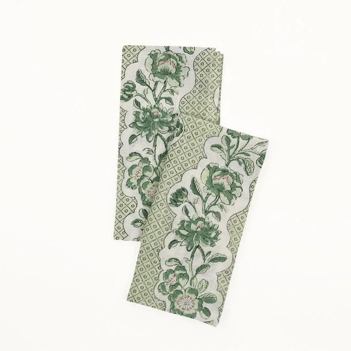 Green Blooming Trellis Napkins
