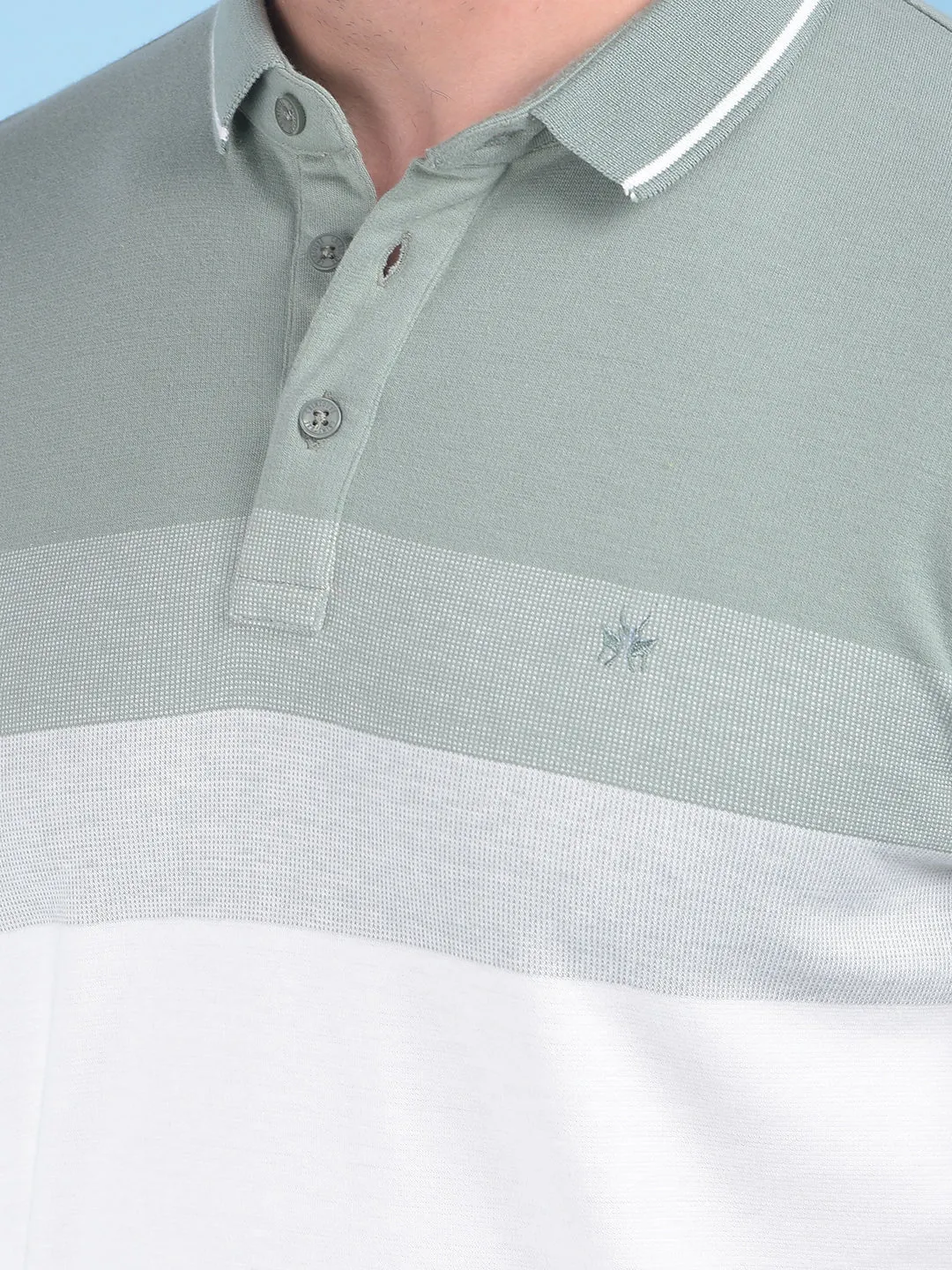 Green Color-Blocked T-Shirt