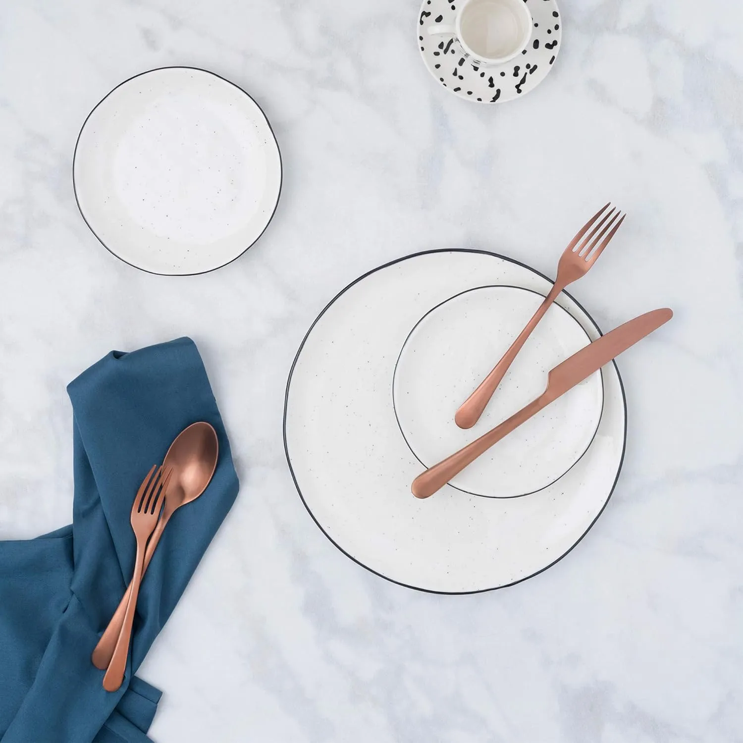 Hampton Forge Skandia Mirabella Satin Flatware Set, 20 Piece, Copper