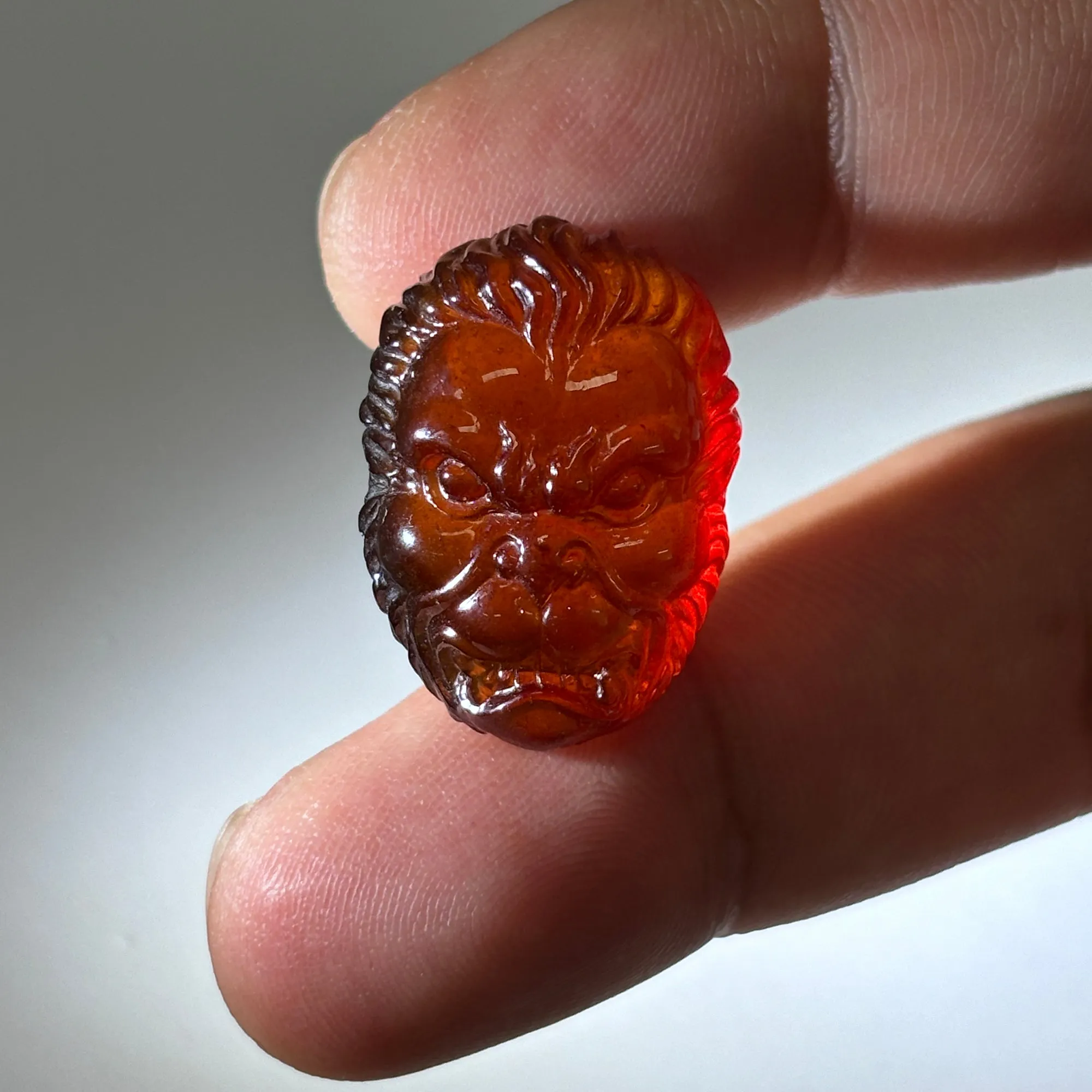 Hand Carved Garnet Monkey King
