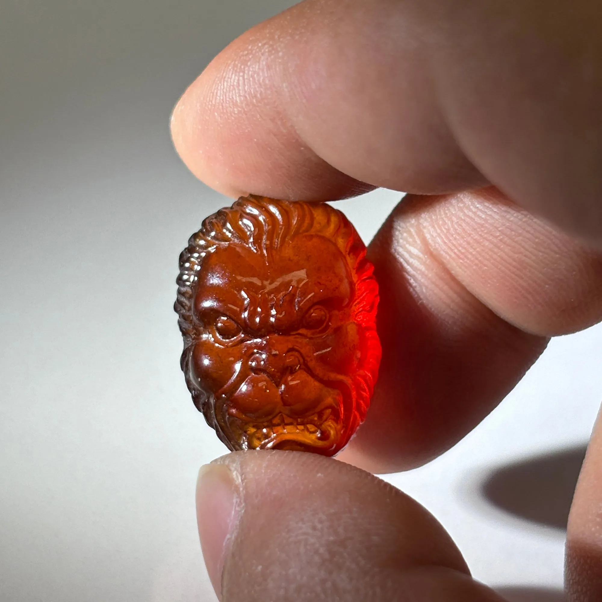 Hand Carved Garnet Monkey King