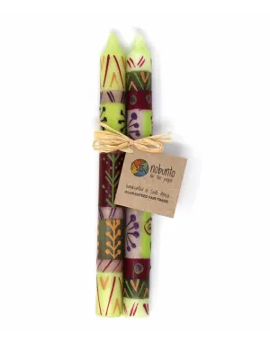 HAND-PAINTED DINNER CANDLES, PAIR (KILEO DESIGN)