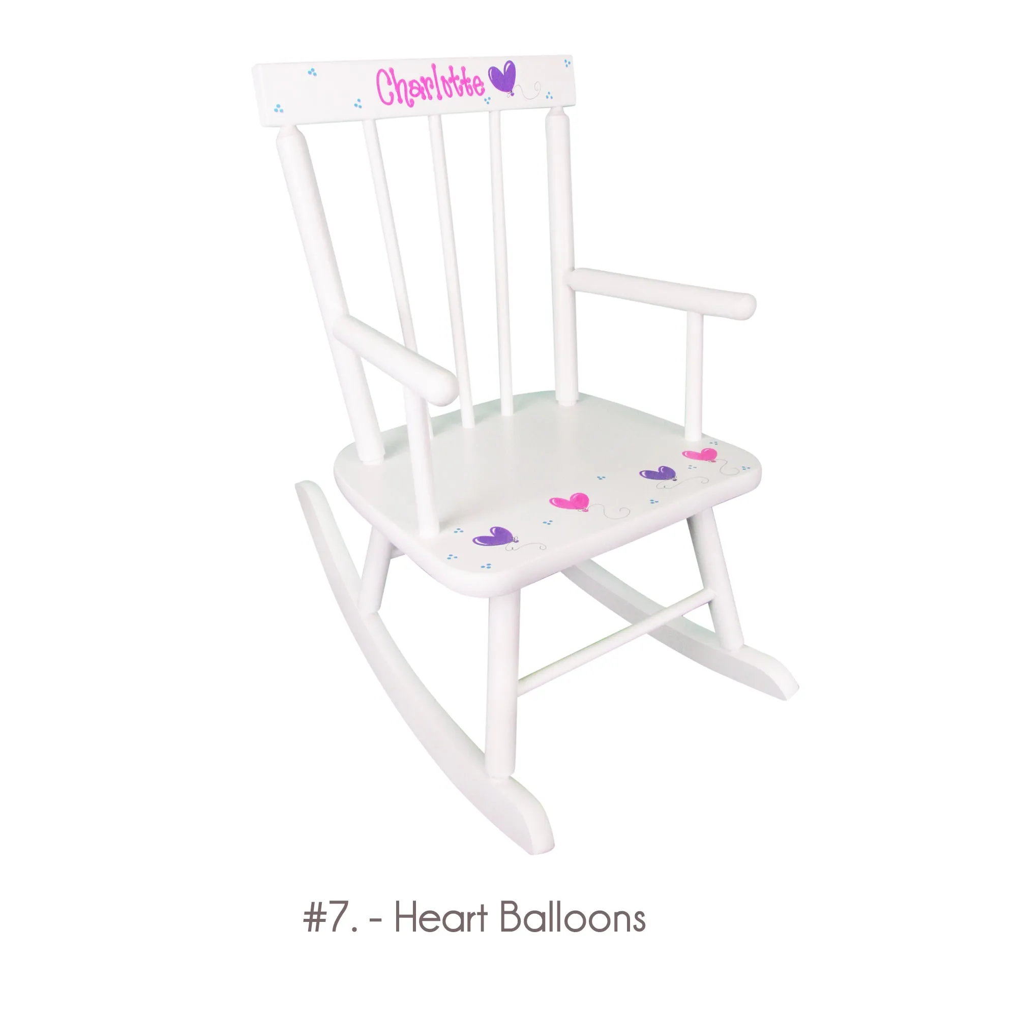 Hand Painted White Classic Rocking Chair