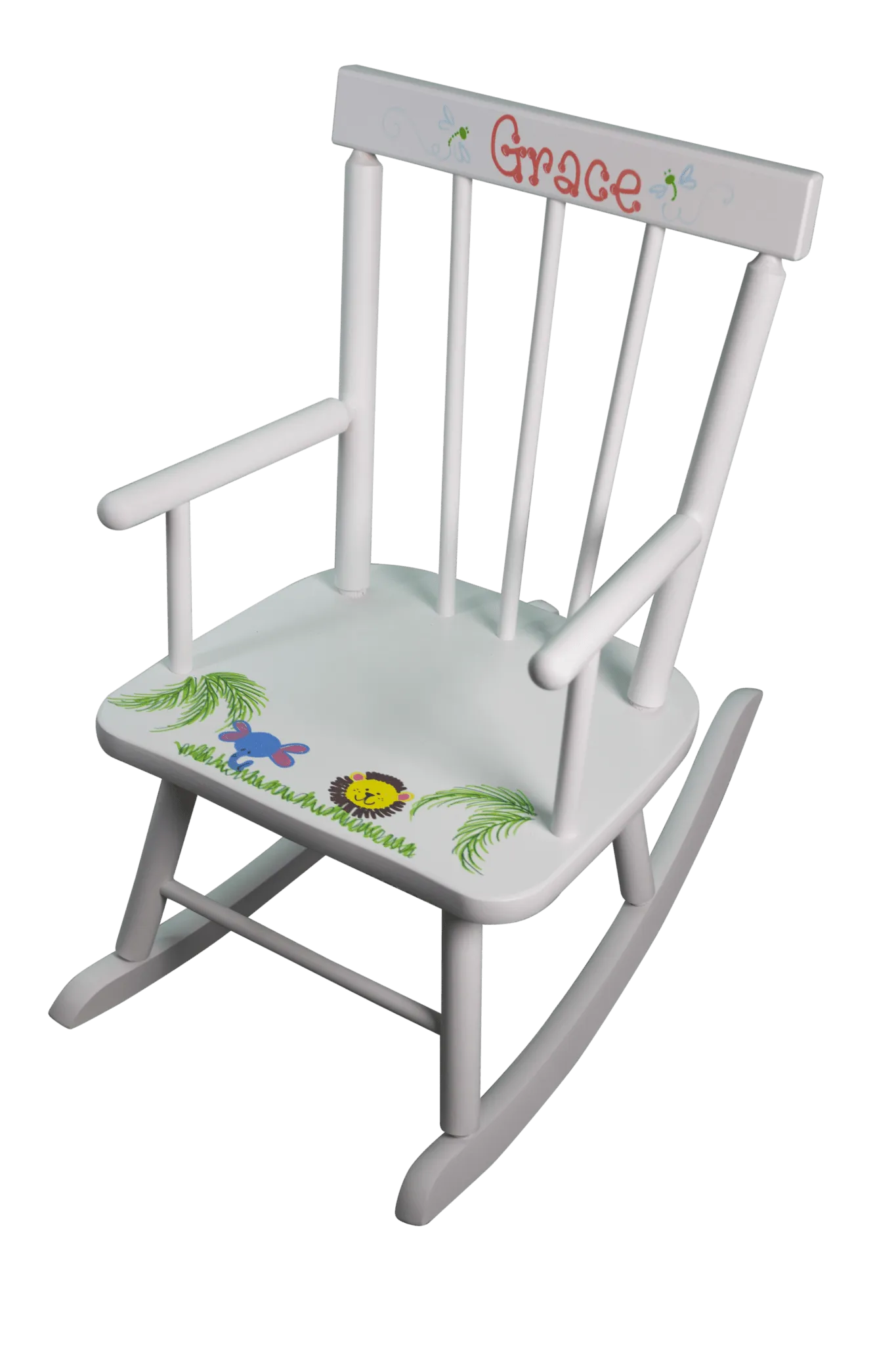 Hand Painted White Classic Rocking Chair