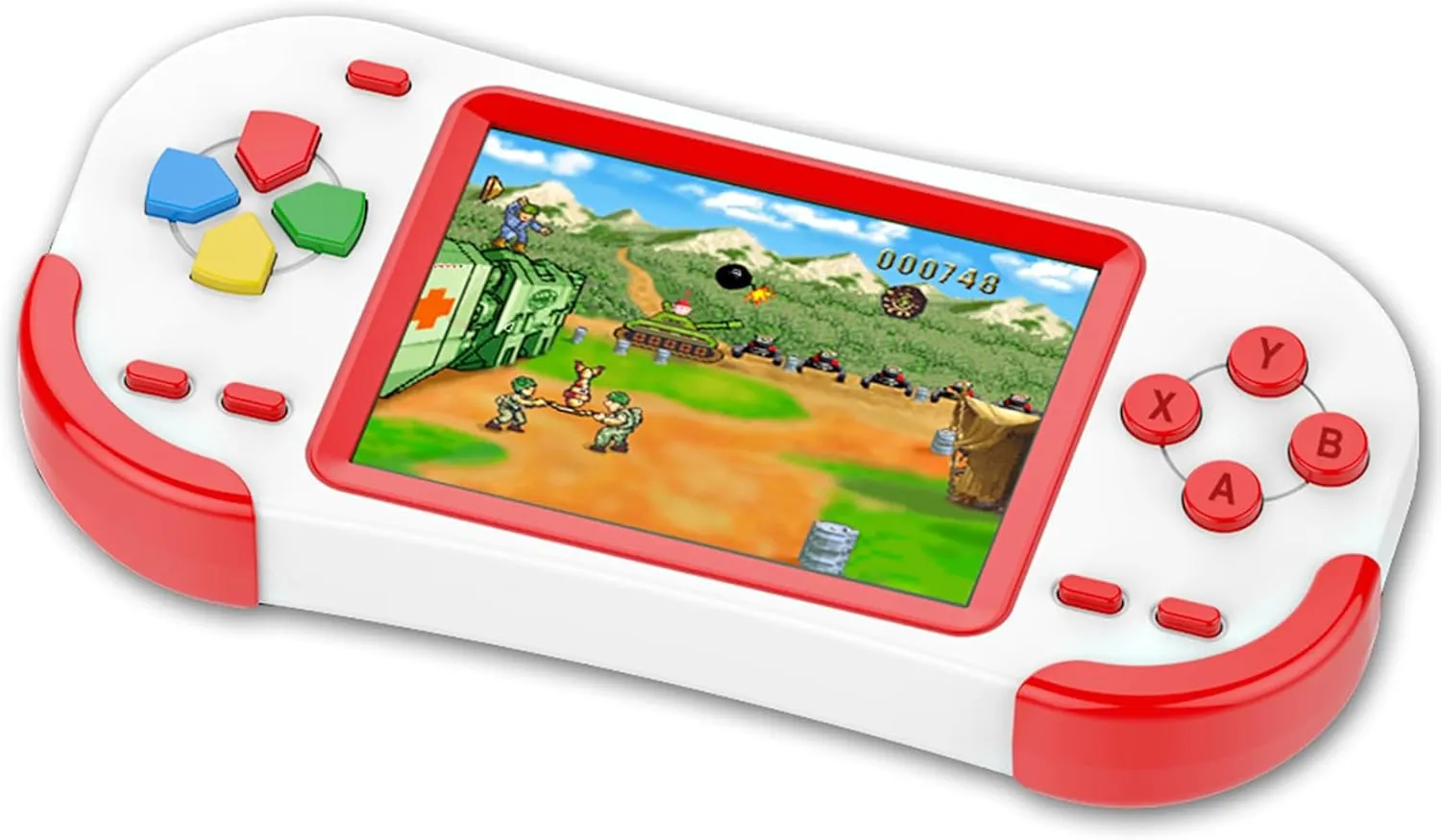 Handheld Games for Kids Adults 3.0'' Large Screen Preloaded 218 Classic Retro Video Games Seniors Rechargeable Electronic Game Player Birthday Xmas Present (Red)