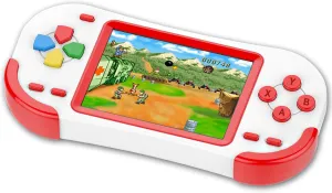Handheld Games for Kids Adults 3.0'' Large Screen Preloaded 218 Classic Retro Video Games Seniors Rechargeable Electronic Game Player Birthday Xmas Present (Red)