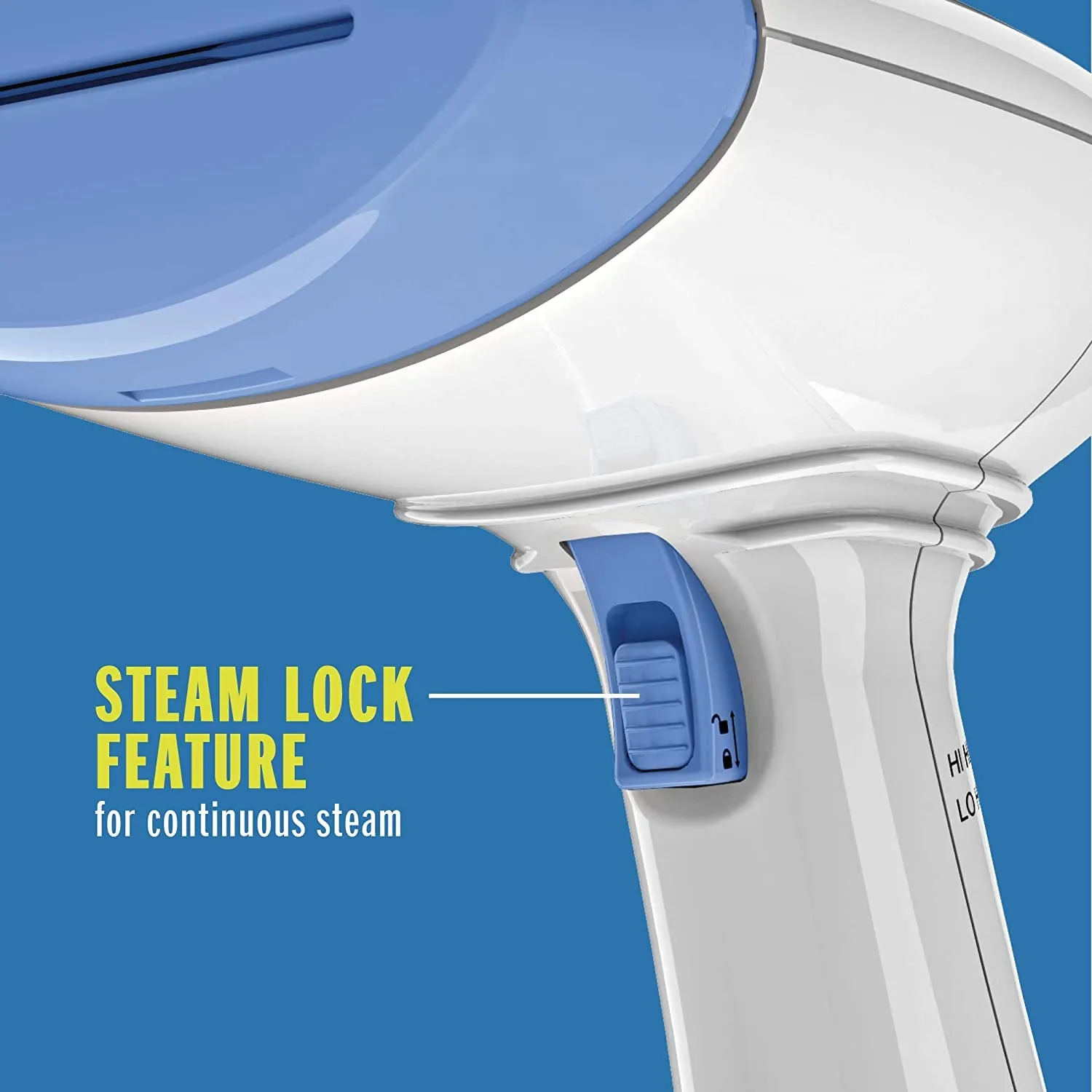 Handheld Garment Steamer for Clothes, Extremesteam 1200W, Portable Handheld Design,White/Blue
