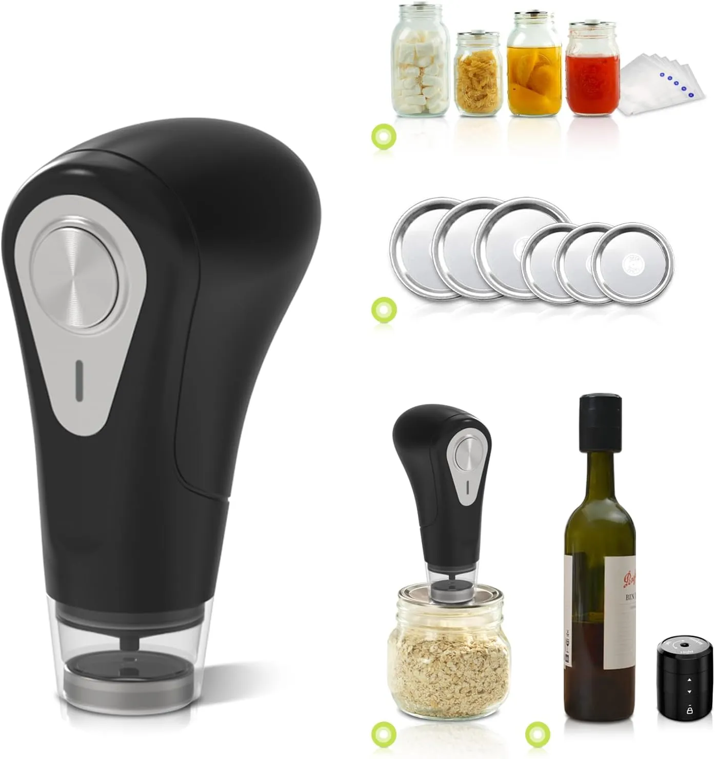 Handheld Vac 'n Seal with Mason Jar Lids