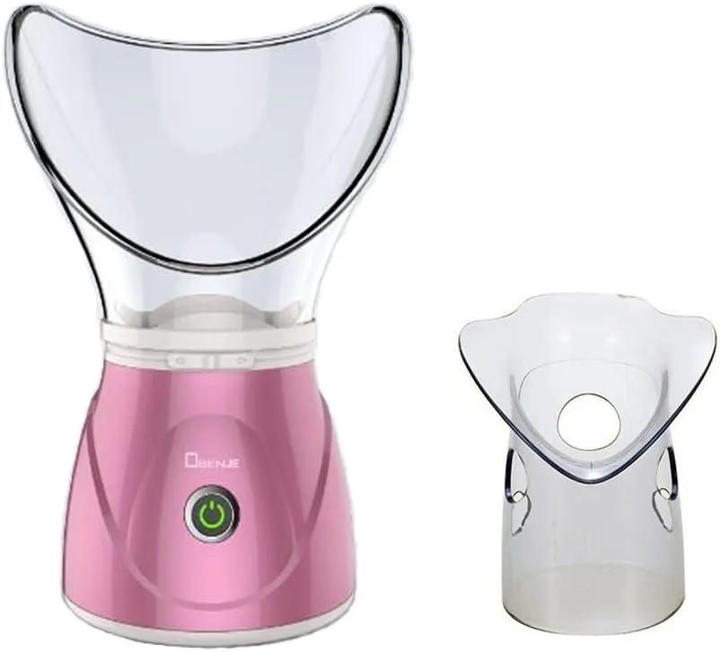 Hann® Facial Steamer with Acne Removal Kit, Professional Sinus Steam Inhaler Face Skin Moisturizer Facial Mask Spa with Aromatherapy Diffuser (Classic type Acne Removal Kit, Pink)