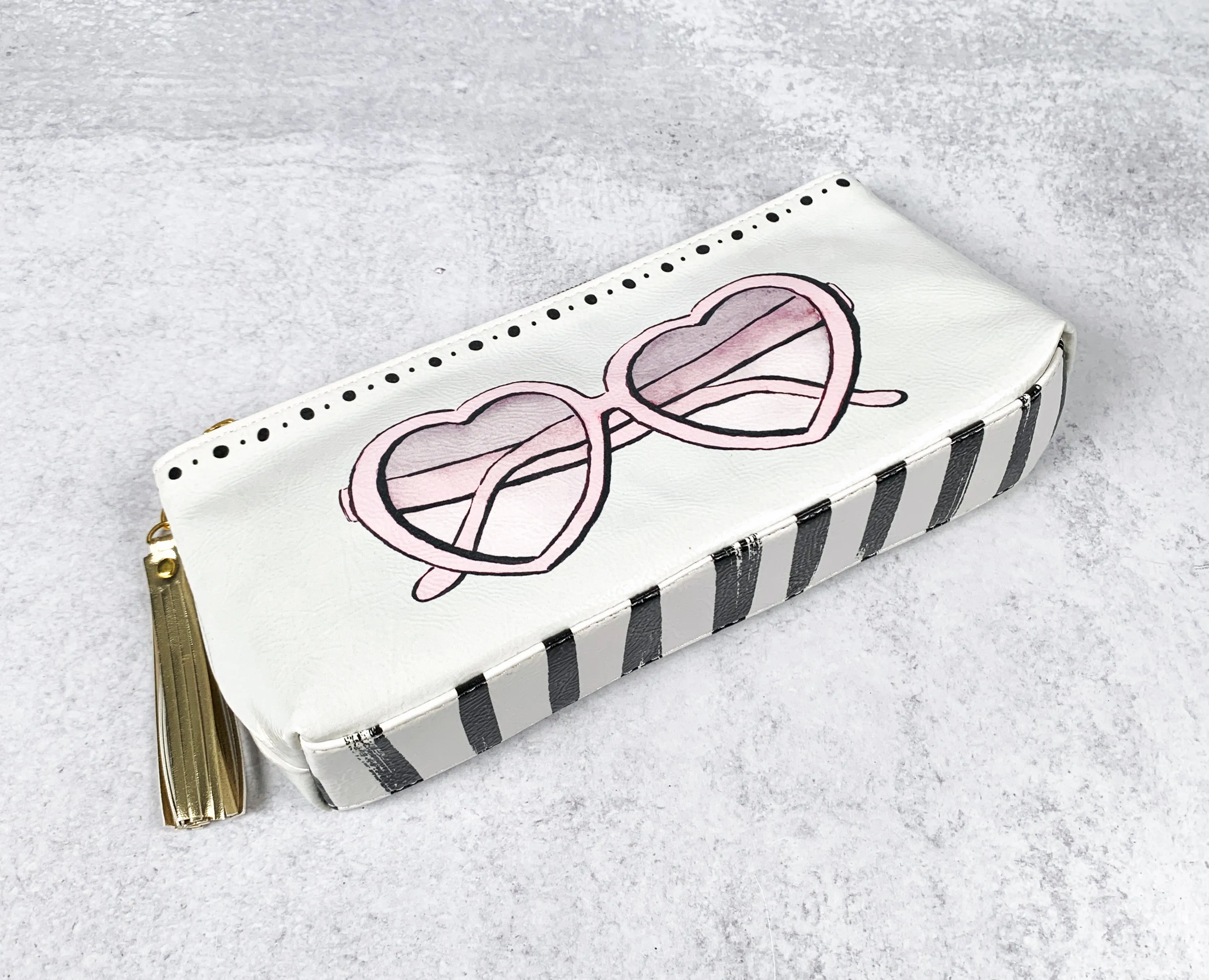 Hello Gorgeous Sunnies Oil Cloth Zipper Pouch