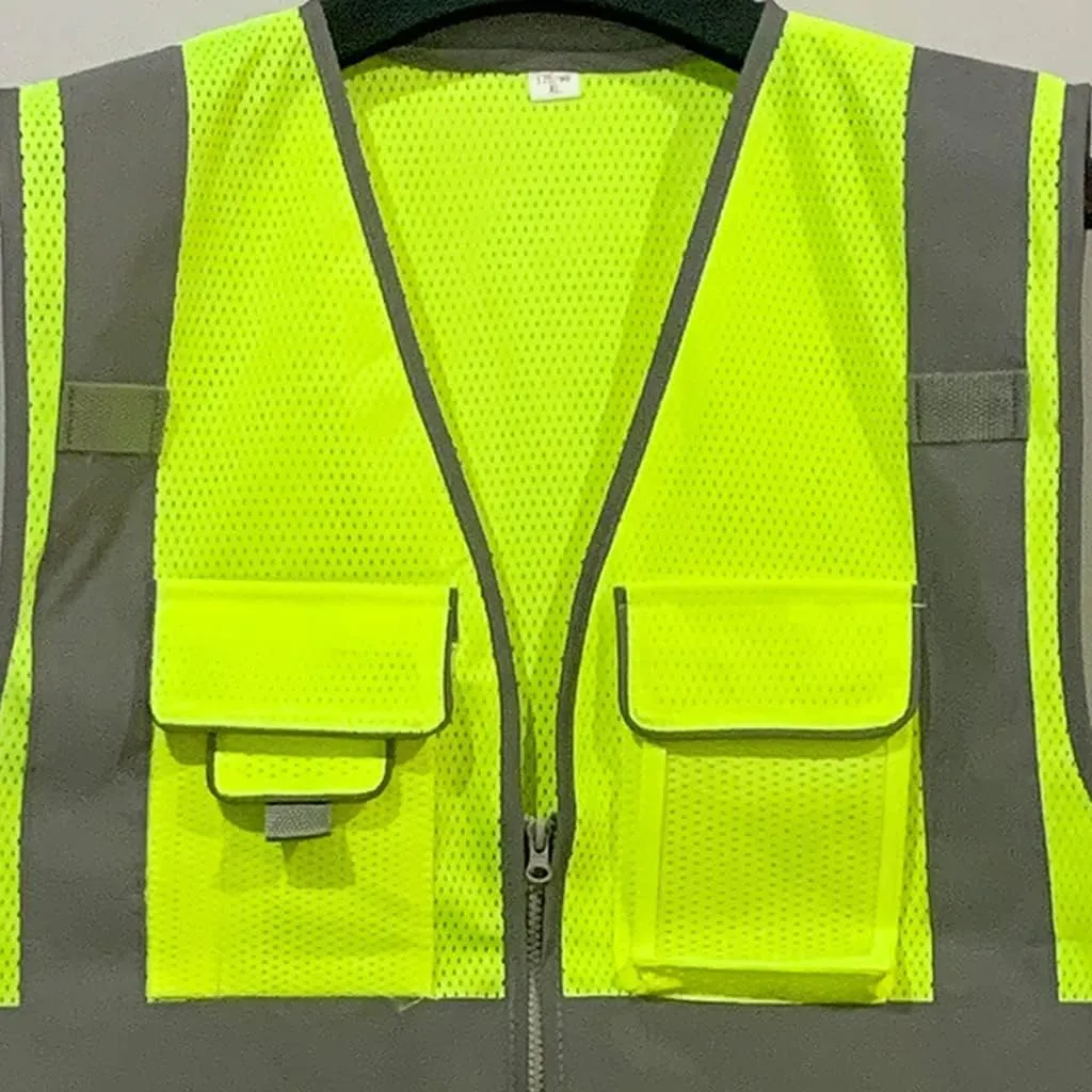 Hi Vis Vests, Reflective Safety Vest High Visibility Breathable Workwear Security Work Reflective Safety Vest